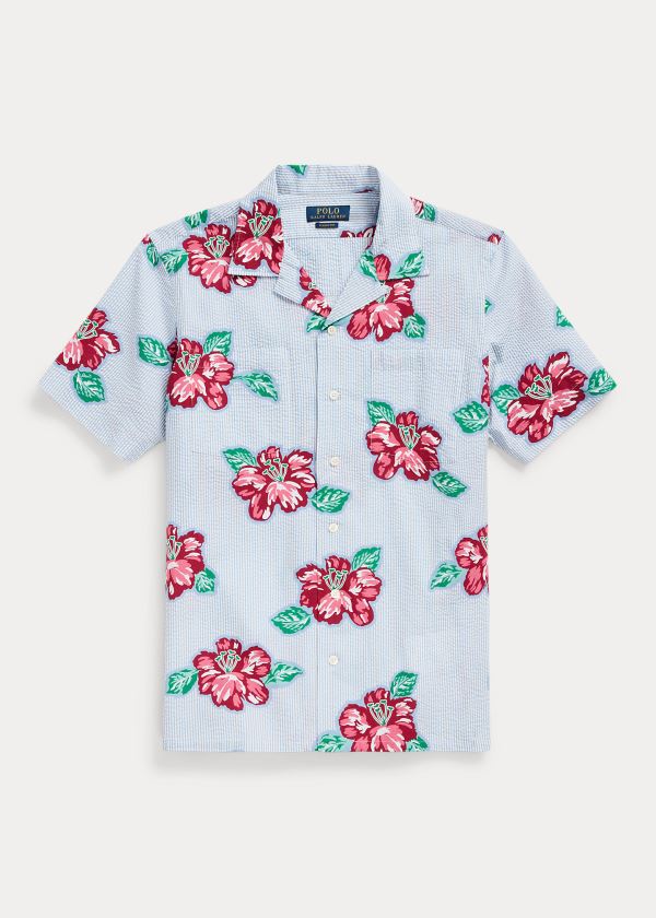 Men's Polo Ralph Lauren Classic Fit Seersucker Shirts | 315082AFI